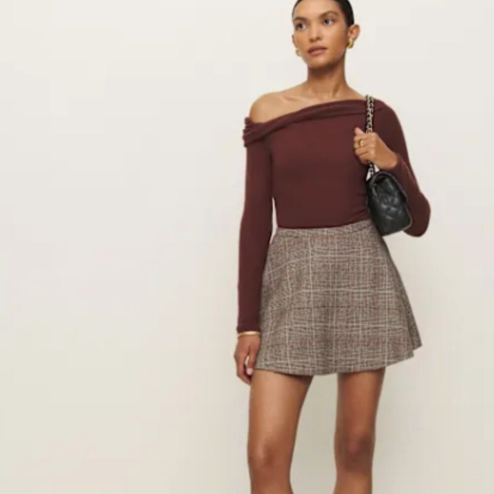 Reformation Hanna Skirt Natural - Size 10